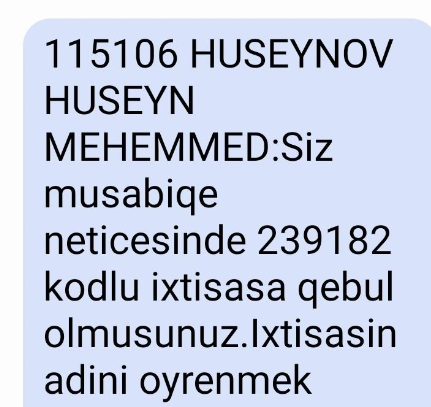 Klarnet ifaçısı Hüseyn magistraturaya qəbul oldu